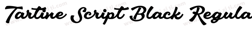 Tartine Script Black Regular字体转换